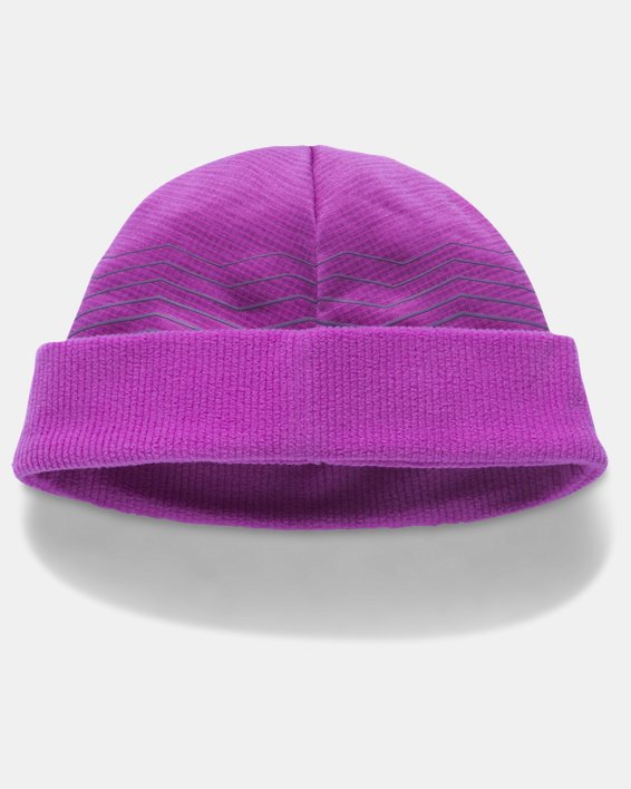Girls' ColdGear® Reactor Fleece Beanie, Purple, pdpMainDesktop image number 1